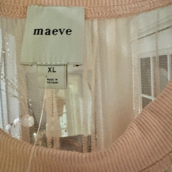 Maeve Pink Puff Sleeve Sweatshirt - XL - Picture 7 of 8